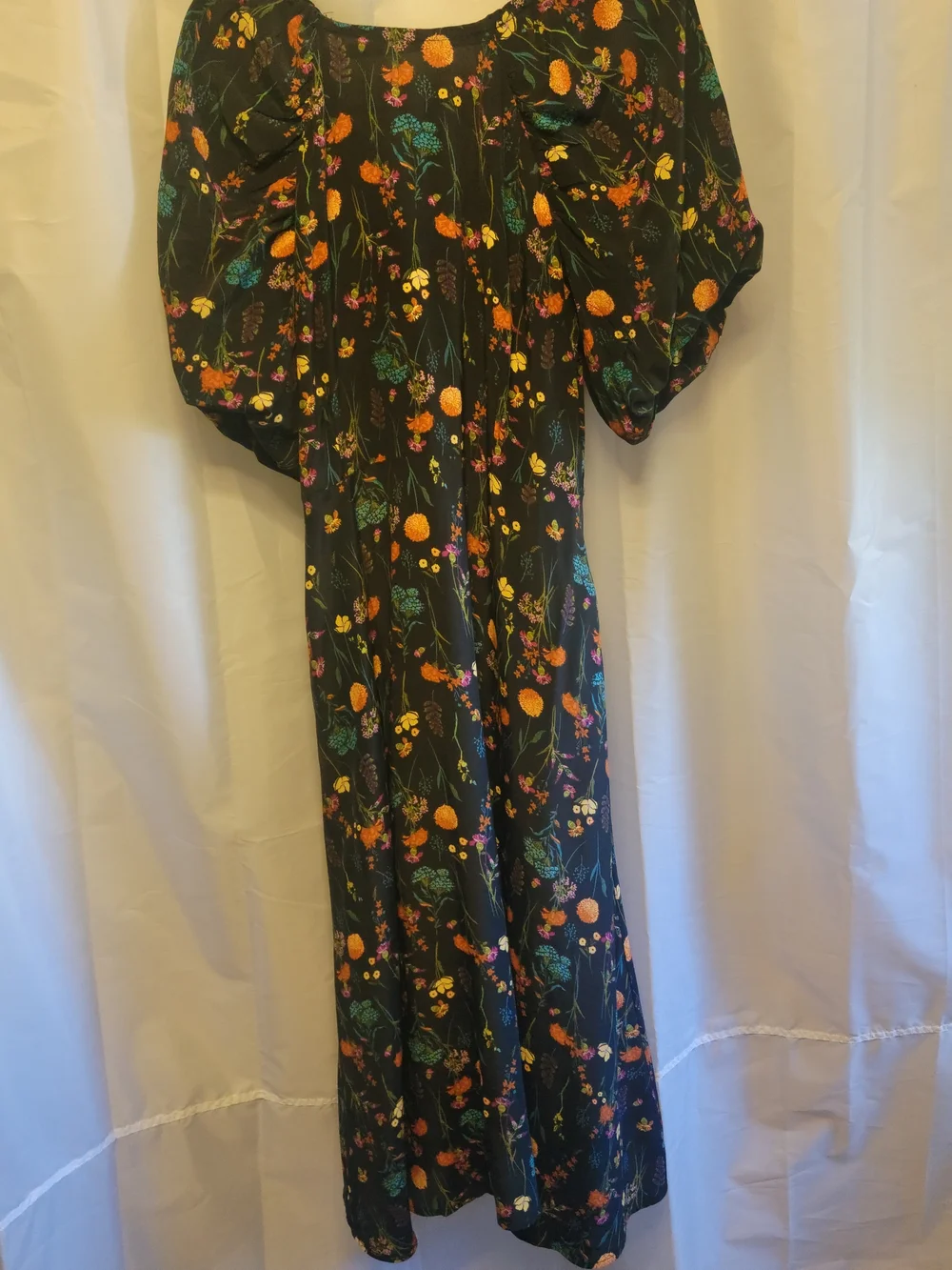 A New Day- Women's Floral Dress - Dark Blue background